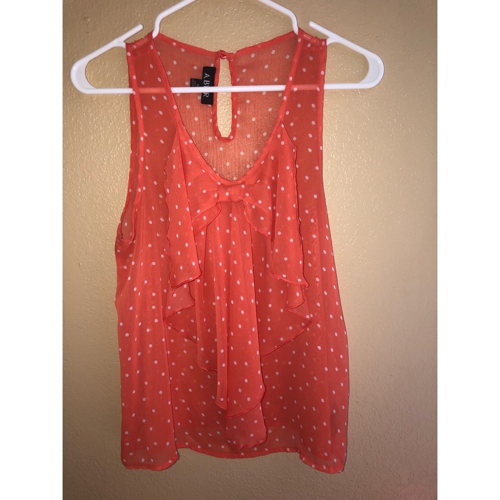 Orange Poka Dot Blouse